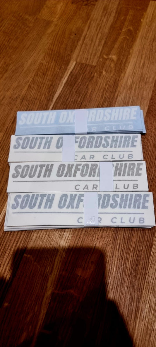 South Oxfordshire Car Club Stickers